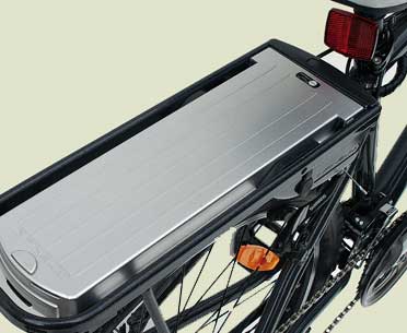 Extreme Electric Bike showing one Stackable Battery